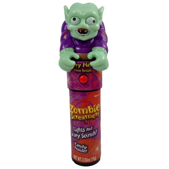 ZOMBIE Screamers LIGHTS Scary SOUNDS Halloween Light-up Candy Holder Toy Sound - Picture 1 of 13